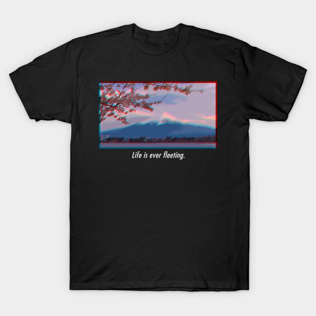 Life is ever fleeting, Japanese Aesthetic T-Shirt by giovanniiiii